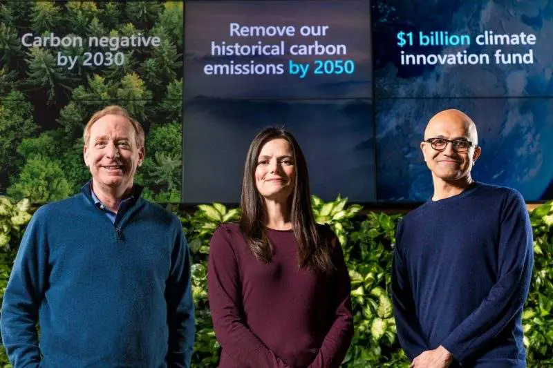 Microsoft hat eine Klimaschutzinitiative im Wert von 1 Mrd. USD gestartet, um bis 2030 CO2-negativ zu sein